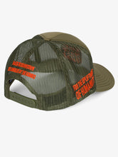 Load image into Gallery viewer, LA RAW TRUCKER HAT (GRN/ORG)
