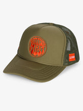 Load image into Gallery viewer, LA RAW TRUCKER HAT (GRN/ORG)
