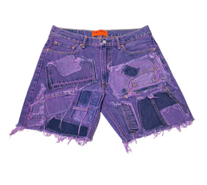 KNOTWTR Denim Shorts (PURPLE)