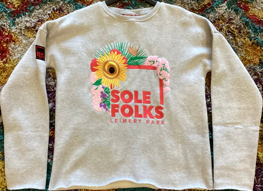 Sole Folks Floral Crew (Grey)