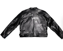 Load image into Gallery viewer, KNOTWTR &quot;Im Worth Alot&quot; Jacket (BLK)
