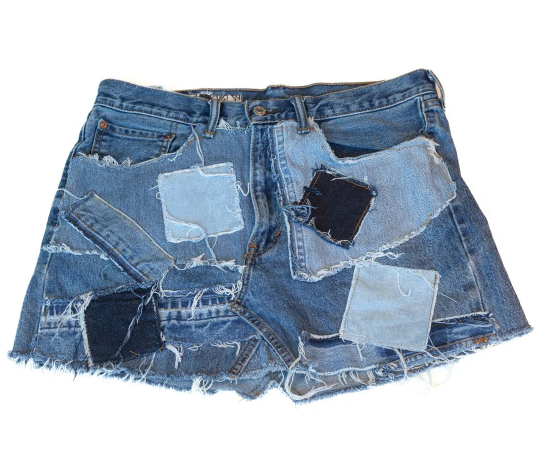 KNOTWTR Denim Skirt (BLUE)