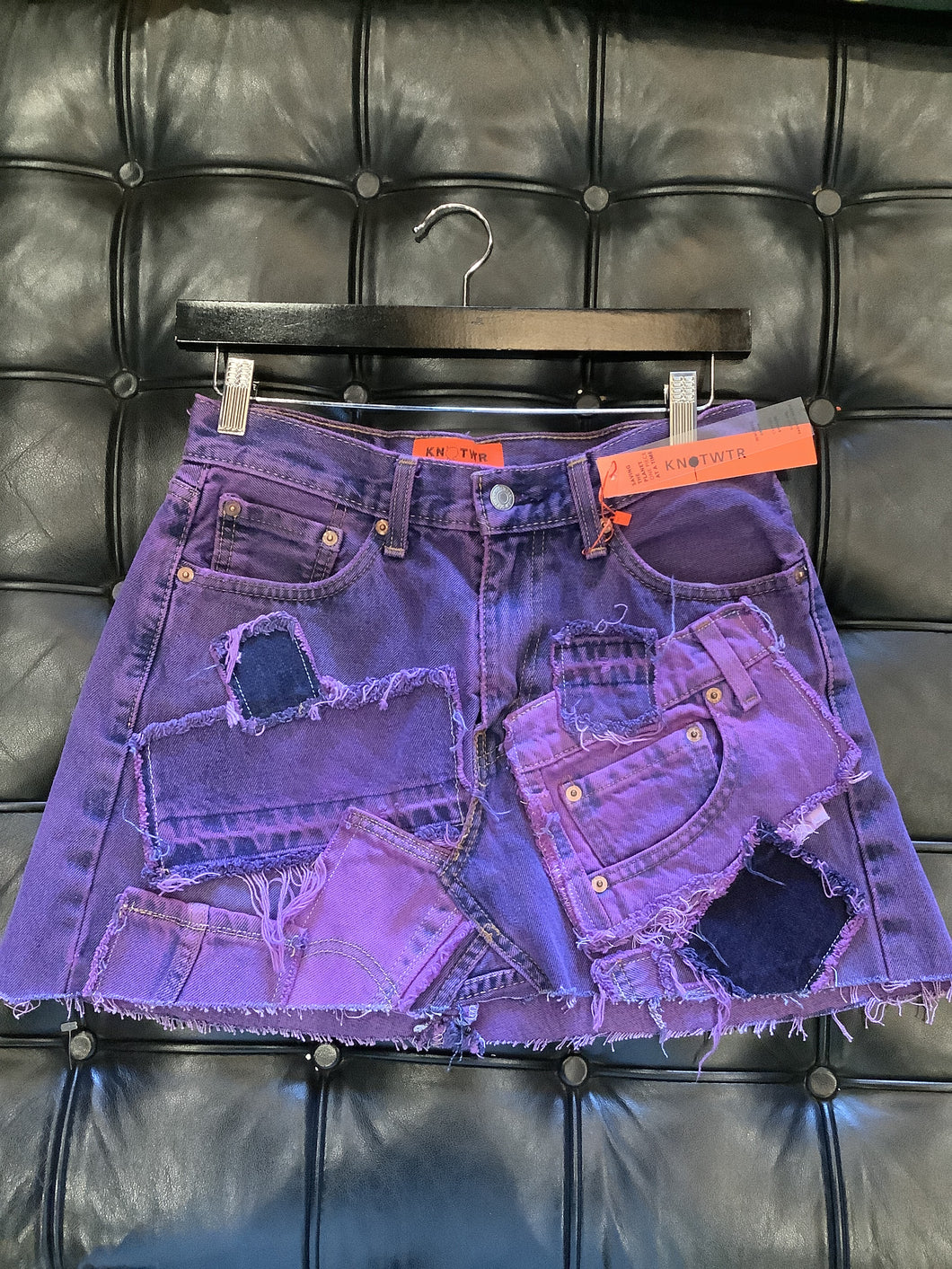 KNOTWTR Denim Skirt (PURPLE)