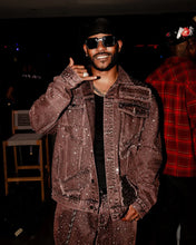 Load image into Gallery viewer, Purple Rhinestone Jacket
