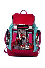 Load image into Gallery viewer, Pistachio Maroon Abstract Maya Backpack
